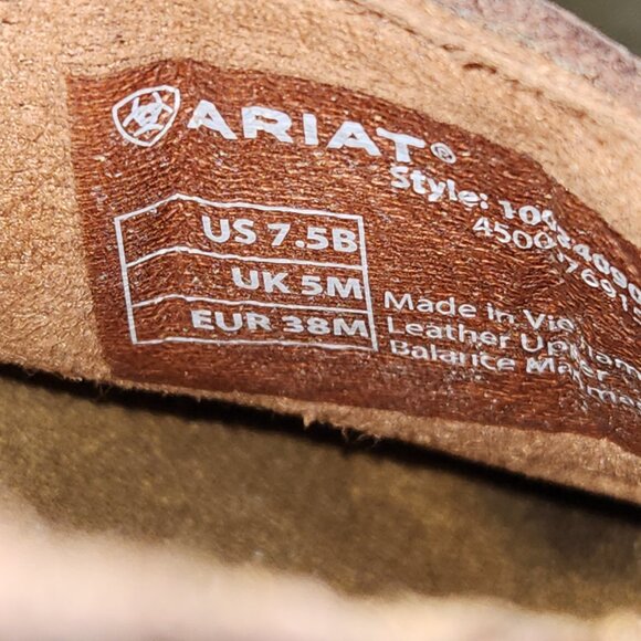 Ariat Cruiser Women Size 7.5 B Brown ECO Leather Casual Loafer Slip On Comfort - Picture 10 of 10